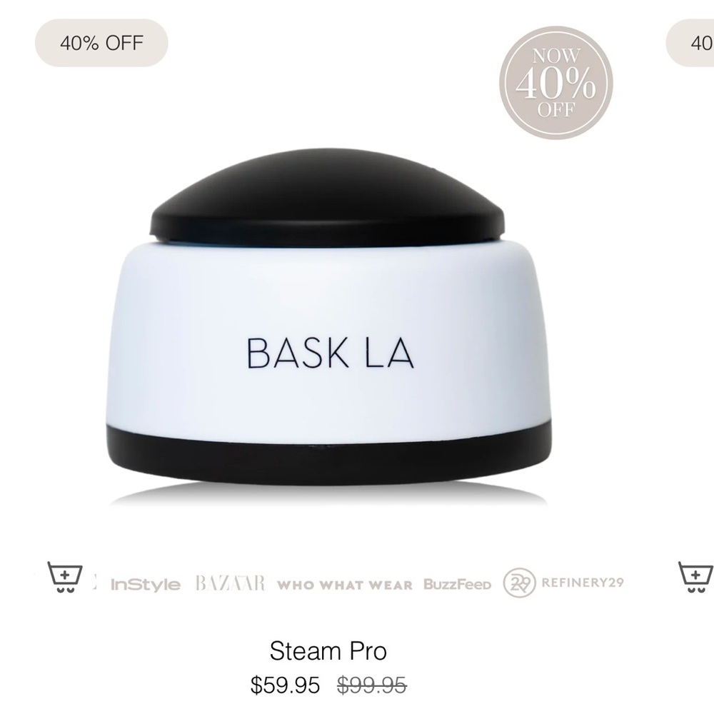 Brand new In Box Bask LA steamer Pro